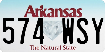 AR license plate 574WSY