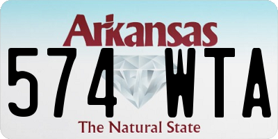 AR license plate 574WTA