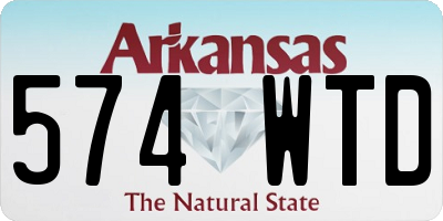AR license plate 574WTD