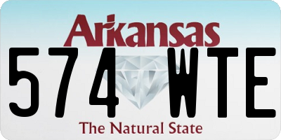 AR license plate 574WTE