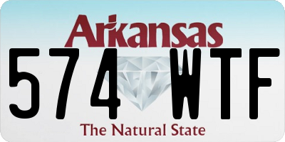 AR license plate 574WTF