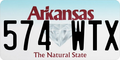 AR license plate 574WTX
