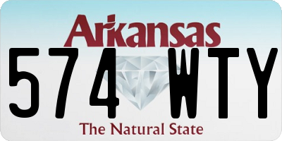 AR license plate 574WTY