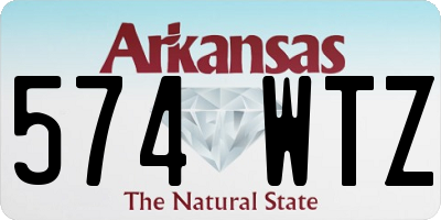 AR license plate 574WTZ