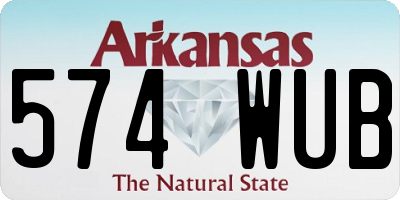 AR license plate 574WUB