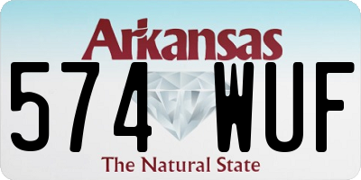 AR license plate 574WUF