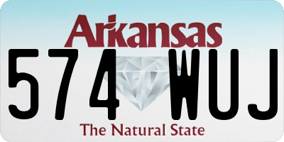 AR license plate 574WUJ