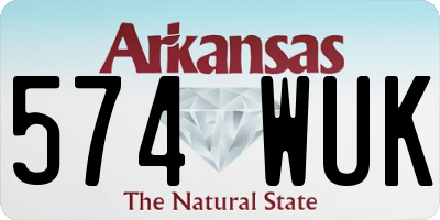 AR license plate 574WUK