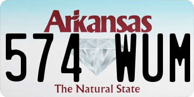 AR license plate 574WUM