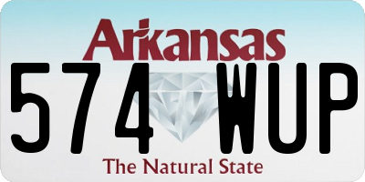 AR license plate 574WUP