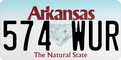 AR license plate 574WUR