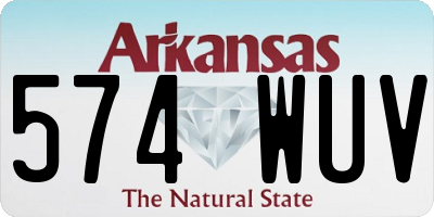 AR license plate 574WUV