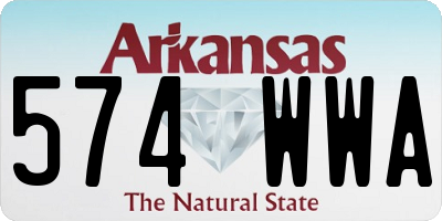 AR license plate 574WWA