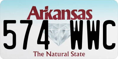 AR license plate 574WWC