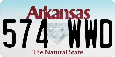 AR license plate 574WWD