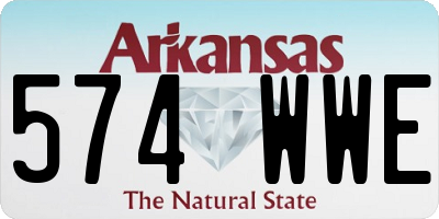 AR license plate 574WWE