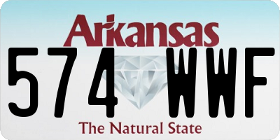 AR license plate 574WWF