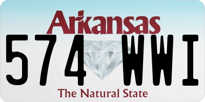 AR license plate 574WWI