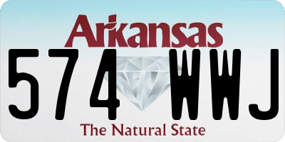 AR license plate 574WWJ