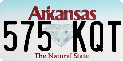 AR license plate 575KQT