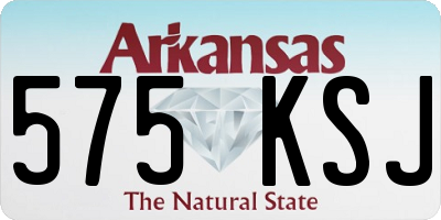AR license plate 575KSJ