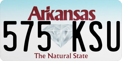 AR license plate 575KSU