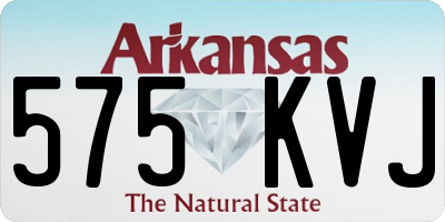 AR license plate 575KVJ