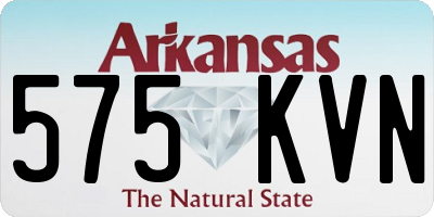 AR license plate 575KVN