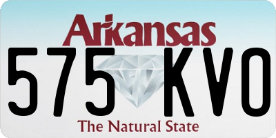 AR license plate 575KVO