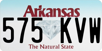 AR license plate 575KVW