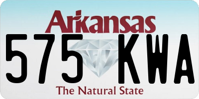 AR license plate 575KWA