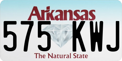 AR license plate 575KWJ