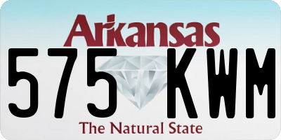 AR license plate 575KWM
