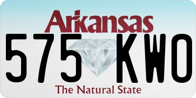 AR license plate 575KWO