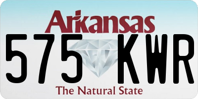 AR license plate 575KWR