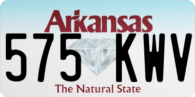 AR license plate 575KWV