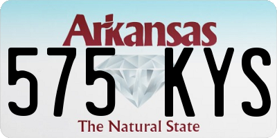 AR license plate 575KYS