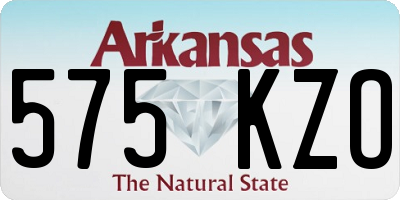 AR license plate 575KZO