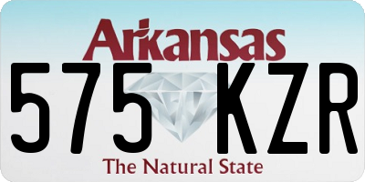 AR license plate 575KZR