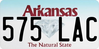 AR license plate 575LAC