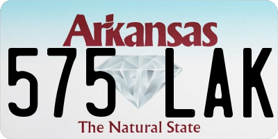 AR license plate 575LAK