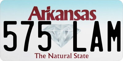 AR license plate 575LAM