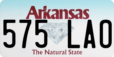 AR license plate 575LAO