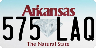 AR license plate 575LAQ
