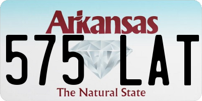 AR license plate 575LAT