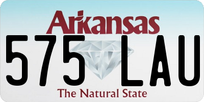 AR license plate 575LAU
