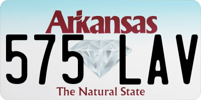 AR license plate 575LAV