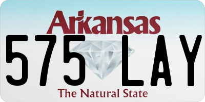 AR license plate 575LAY