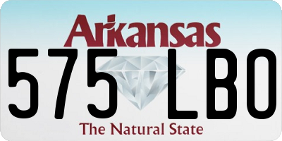 AR license plate 575LBO
