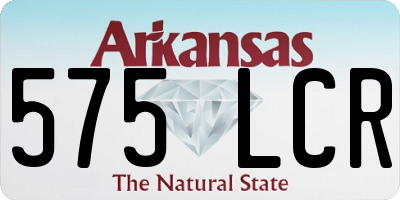 AR license plate 575LCR